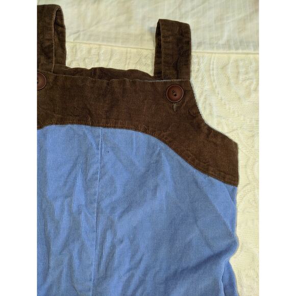 Just Ducky Boys Sz. 9mo. Blue & Brn Corduroy Overalls. Classic, Adorable - Picture 3 of 6